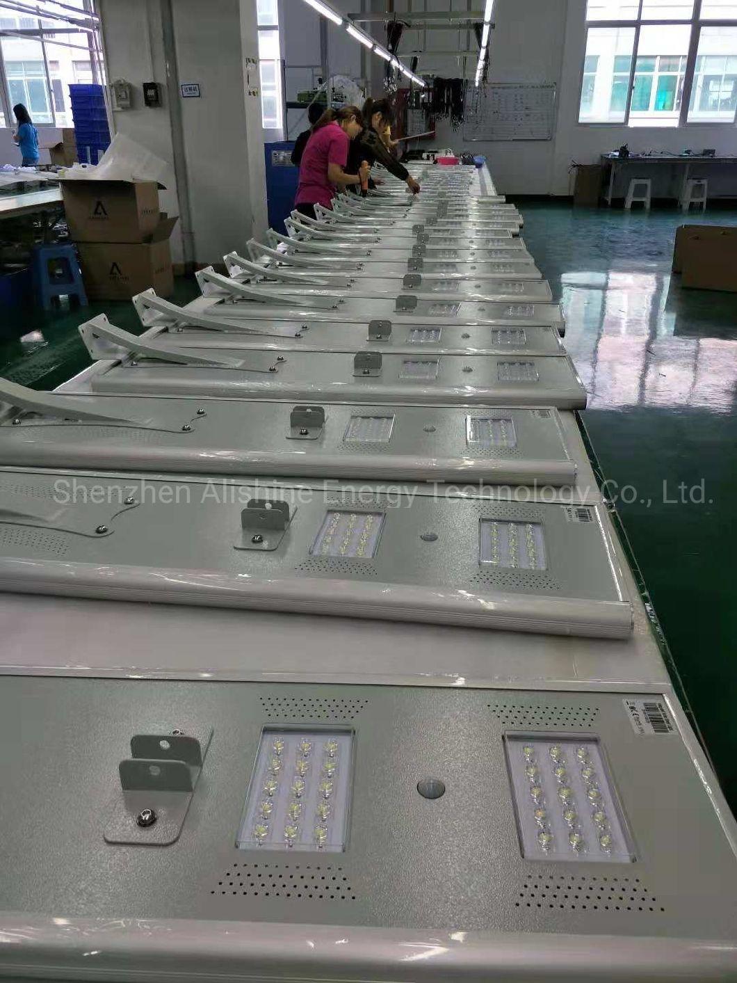 30W IP65 All-in-One Solar LED Street Light with PIR Sensor