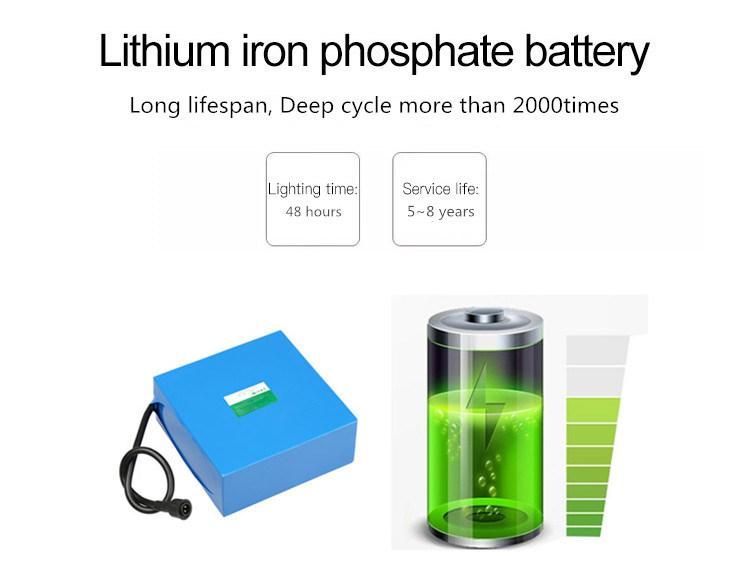 High Brightness Solar Powered Street Light 50W with Battery Backup