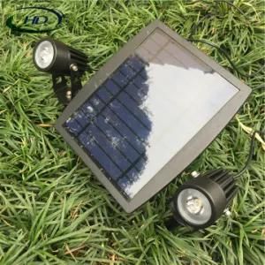 0.8W*2 Waterproof Solar Garden Light with 2 Spike Lights for Outdoor Lighting