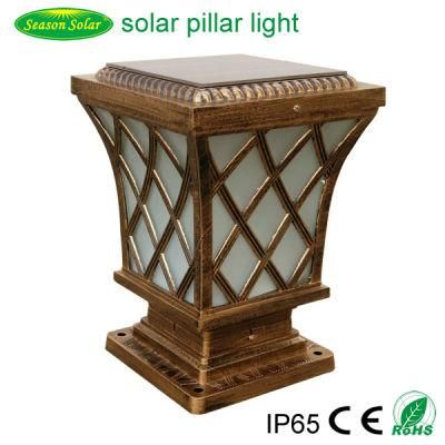 High Power LED Lighting Solar Outdoor Gate Light with 5W Solar Panel &amp; Warm + White Luz LED
