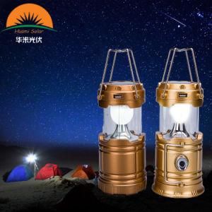 Mini Folding 6 LED Solar Camping Lamps LED Telescopic Camping Lights for Hanging