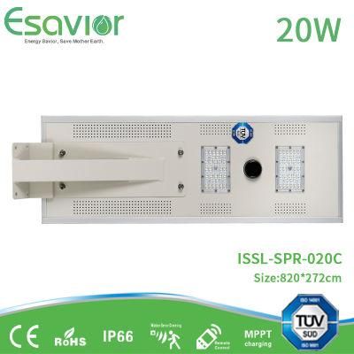 All in One 20W Solar Street Lighting with Micorwave Sensor