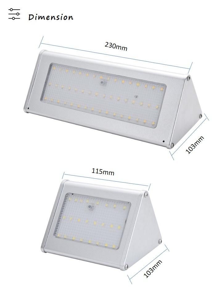 Manufacturer IP65 Waterproof Dusk to Dawn 24PCS LED Solar Powered LED Wall Light for Outdoor