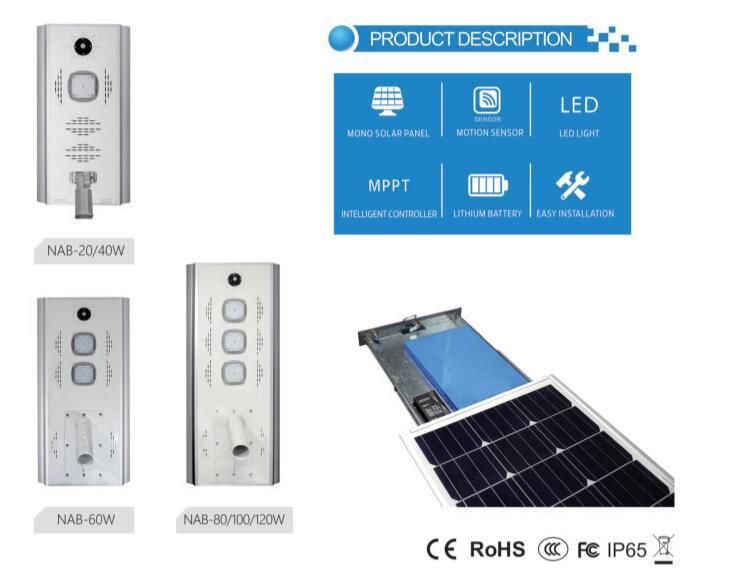 High Quality 60W LED All in One Solar Street Light