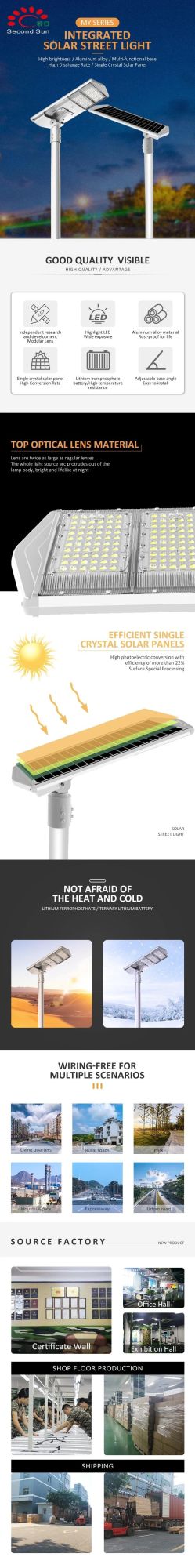 Super Bright 50W 100W 150W Street Light LED Lights LED Solar Light New Type Intelligent Remote Solar Lamp