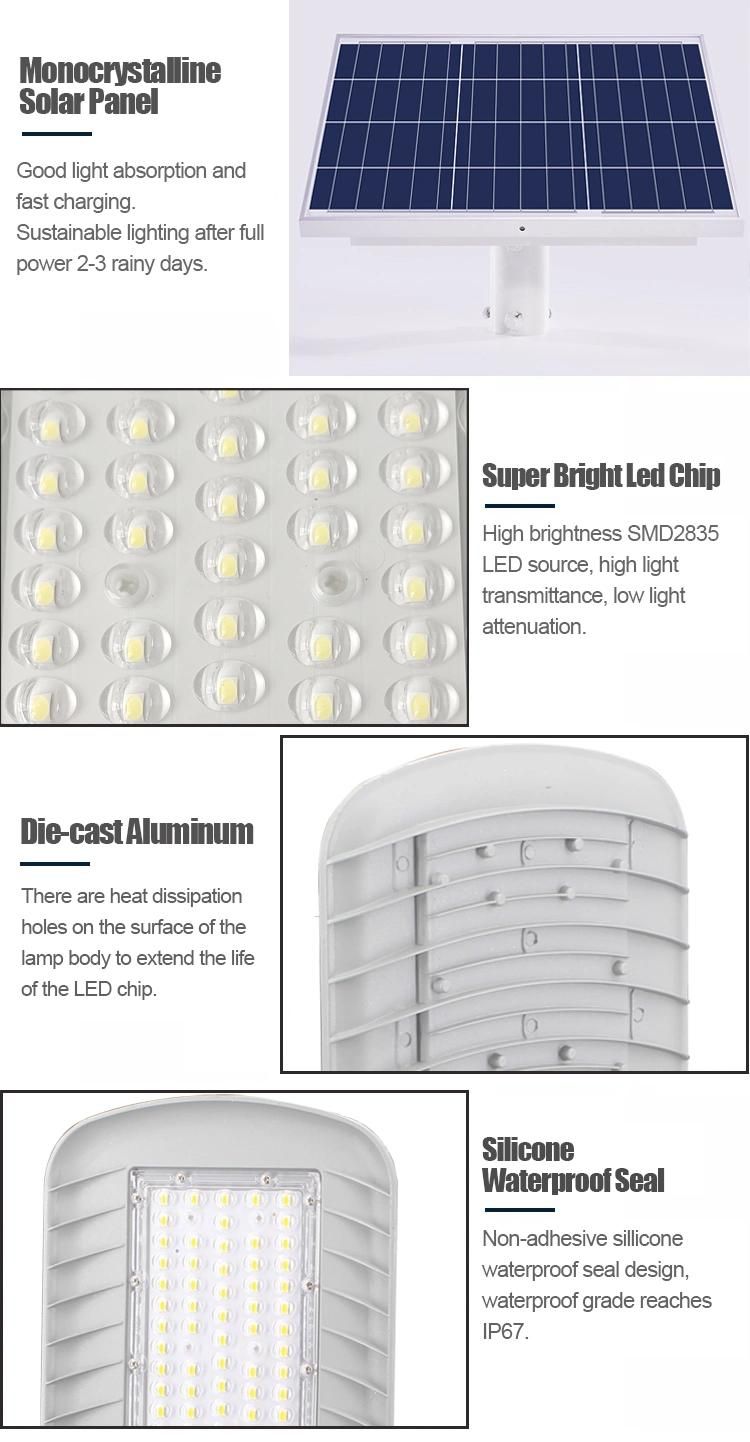 High Brightness Garden Automatic Energy Separate LED Solar Street Light