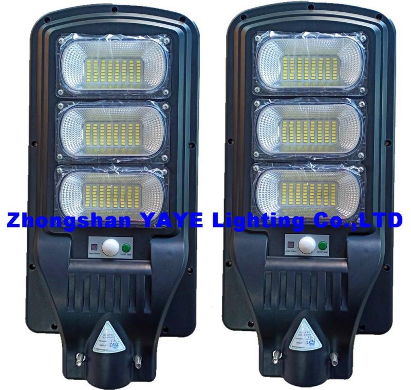 Yaye 2022 Hot Sell USD24.5/PC for 300W Lithium Battery Highway Cost Installing Solar LED Street Light with Control Modes: Light +Time + Rador Sensor + Remote