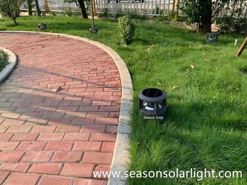 High Lumen Lighting Ce Die Casting Alu. Bright LED Garden Light with Solar Panel & LED Chip Lights