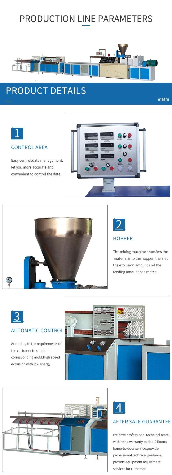 WPC Extrusion Profile WPC Profile Extrusion Machine PVC600 Plastic Machine