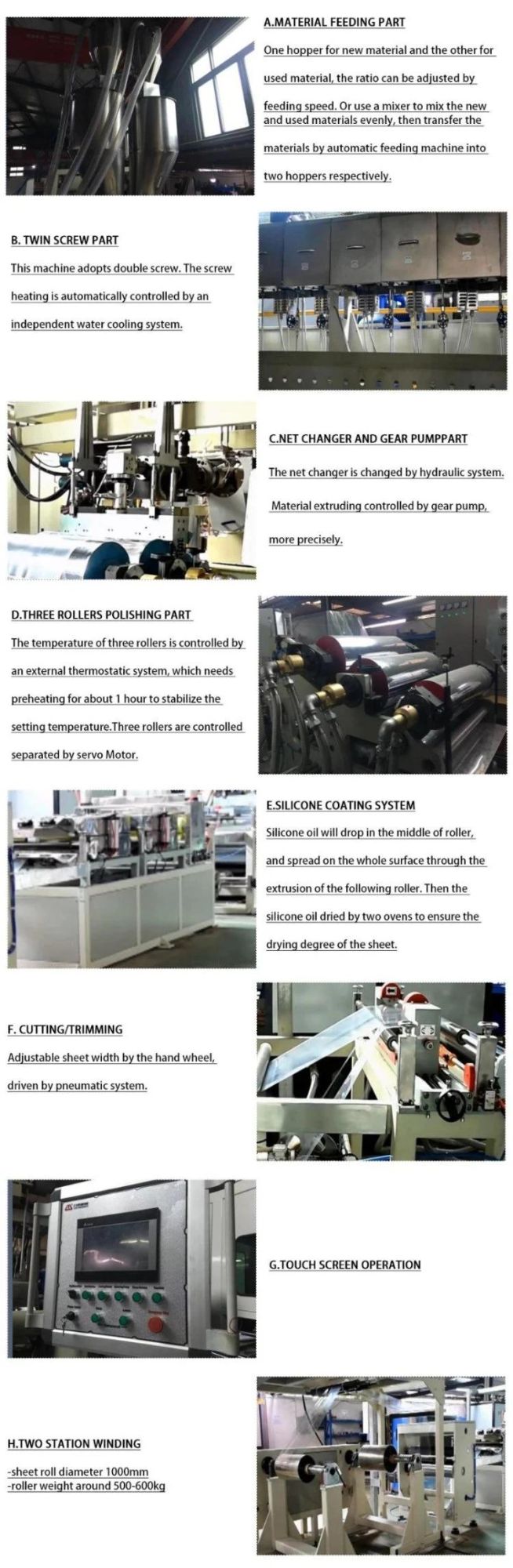 High Quality Silicone Sheet Machine/Extrusion Line for Blister Packaging Stationery Printing Fruit Tray