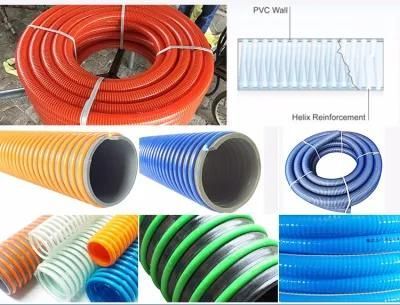 Soft Flexible Plastic PVC Helix Spiral Corrugated Pipe Tube Hose Extrusion Machine ...