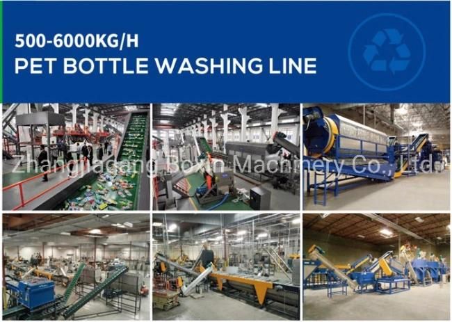 Popular Water Bottle Crushing Machine for Pet HDPE Bottle with Trommel Separator
