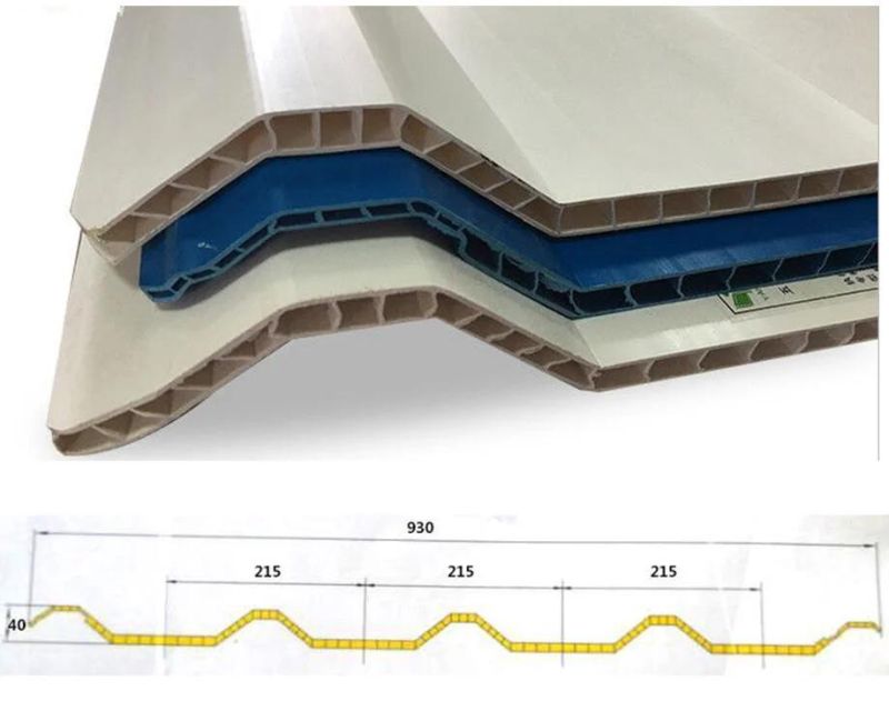 10 mm Thickness PVC Twin Wall Solid Hard Hollow Core Plastic Sheets Extrusion Machine