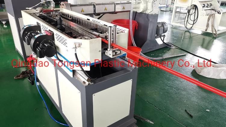 Plastic PP PE PVC PA Flexible Corrugated Pipe Extrusion Line