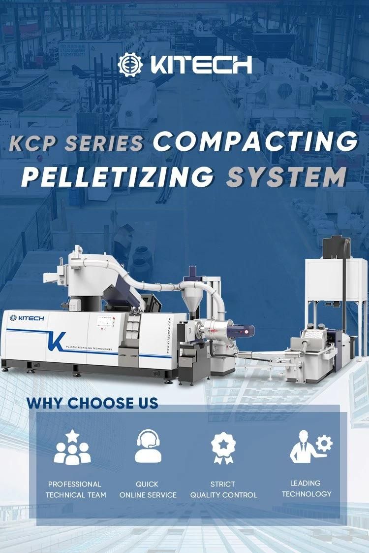 600kg PA Raffia Plastic Fabric Waste Bubble Films PE Recycling Pelletizer Machines