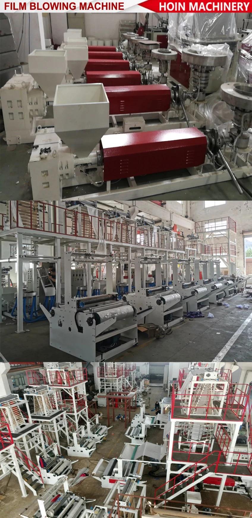 LDPE LLDPE Rotary Die Head Blown Film Machine with Double Winder