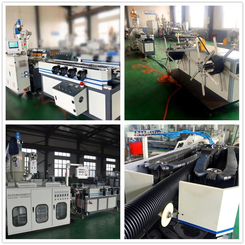 High Speed PE/PP/PA Plastic Single Wall Corrugated Pipe Machine Spiral Hose Machine
