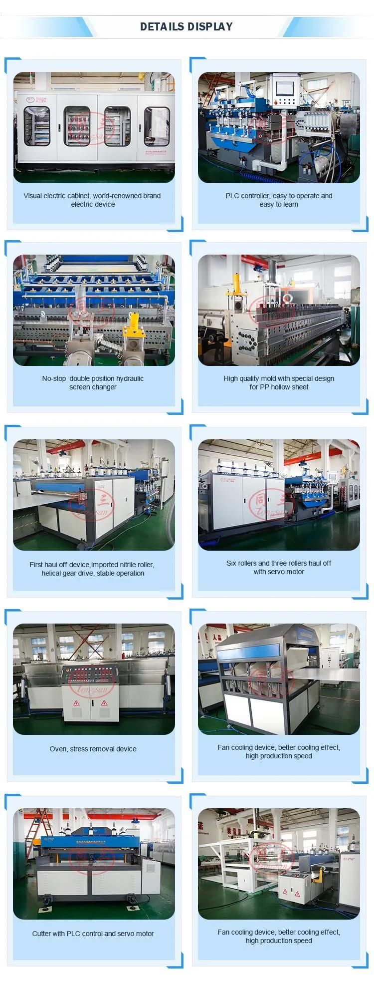 PP Hollow Corrugated Sheet Making Machine for Floor Guard /Printing Hoardings/Package Box