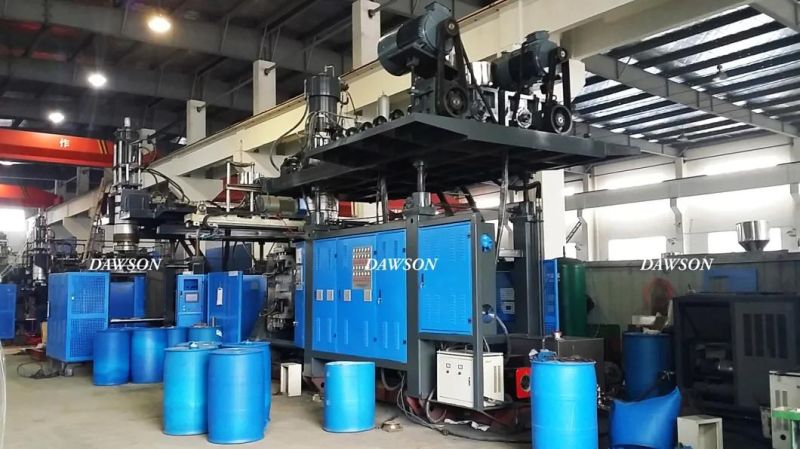 Big Drums Plastic Bottle Extrusion Blow Moulding Machine