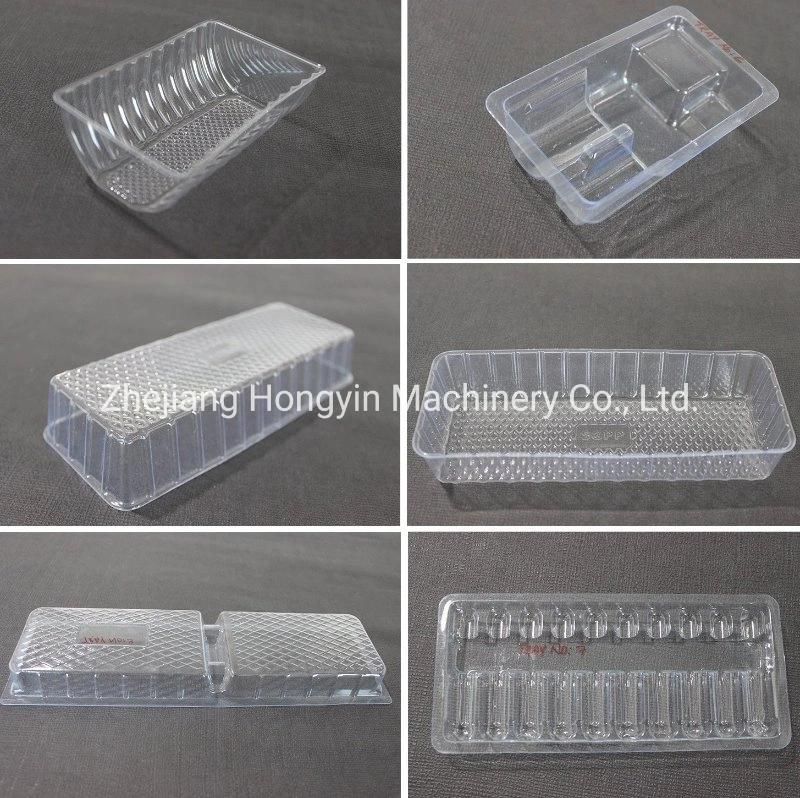Automatic Three Station Plastic Tray/Container/Box /Lid Vacuum Forming Machine