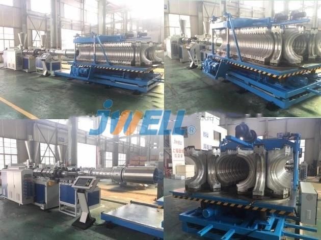 HDPE Horizontal Type Double Wall Corrugated Pipe Extrusion Line
