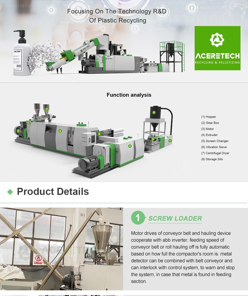 Plastic Granule Raw Material Machine for HDPE Bucket Flakes