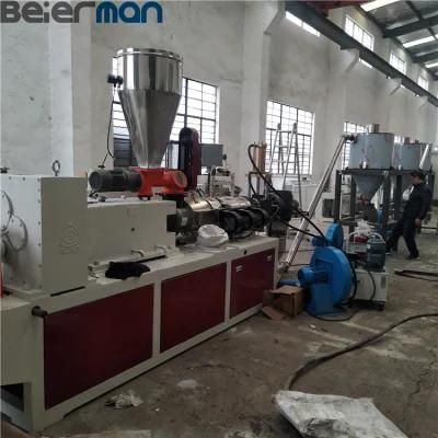 Sjsz-65/132 PVC/UPVC Conical Twin Screw Die Face Cutting/Hot Cutting Pelletizing Line for ...