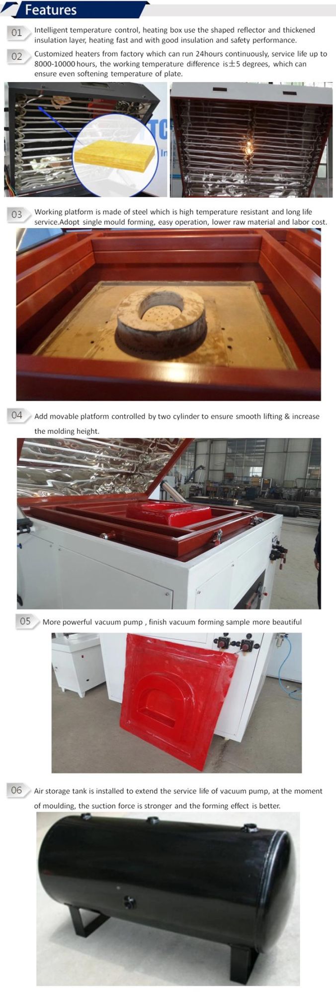 Acrylic PVC Pet ABS Letter 3D Sign Automatic Plastic Thermoforming Vacuum Forming Machine 1200*1200