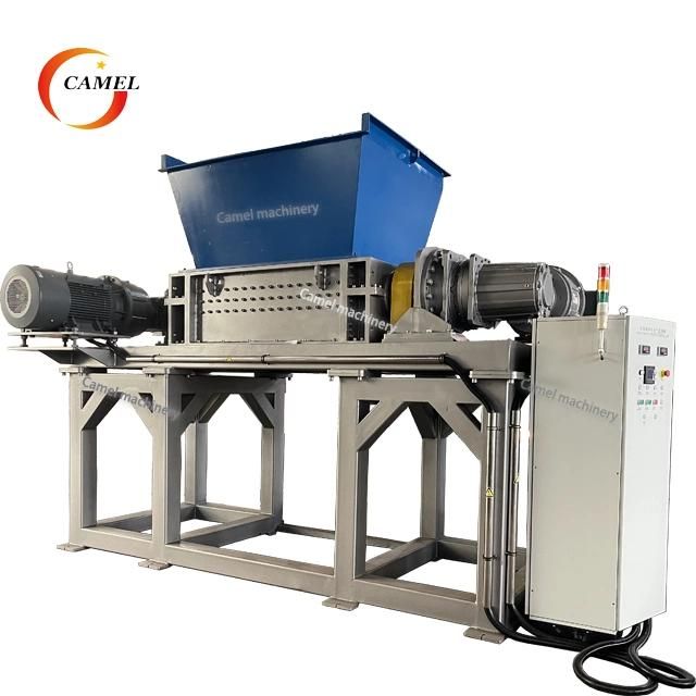 Waste Plastic Paper Shredder Double Shaft Shredding Recycling Machine