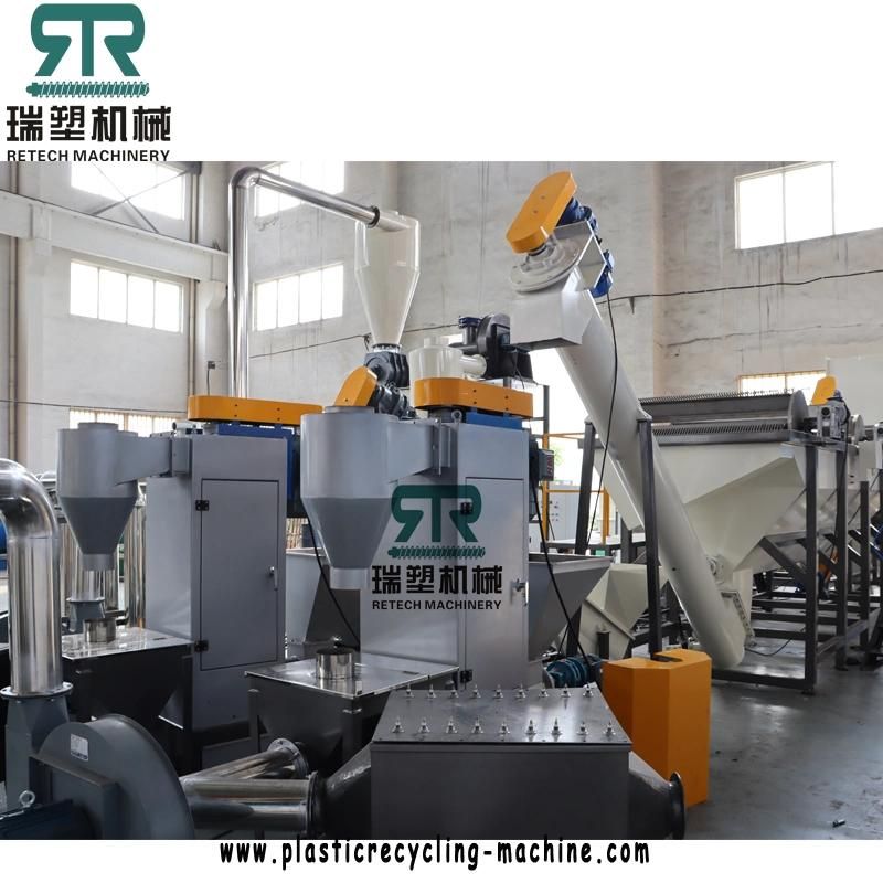 ABS PVC PS PP HDPE Plastic Flakes Separating Machine Bottle Drum Container Crushing Separation Line