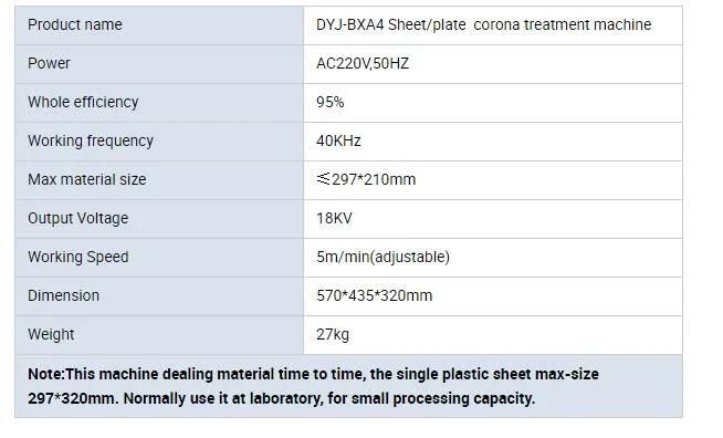 A4 Sheet Corona Treatment Machine/Corona Treater