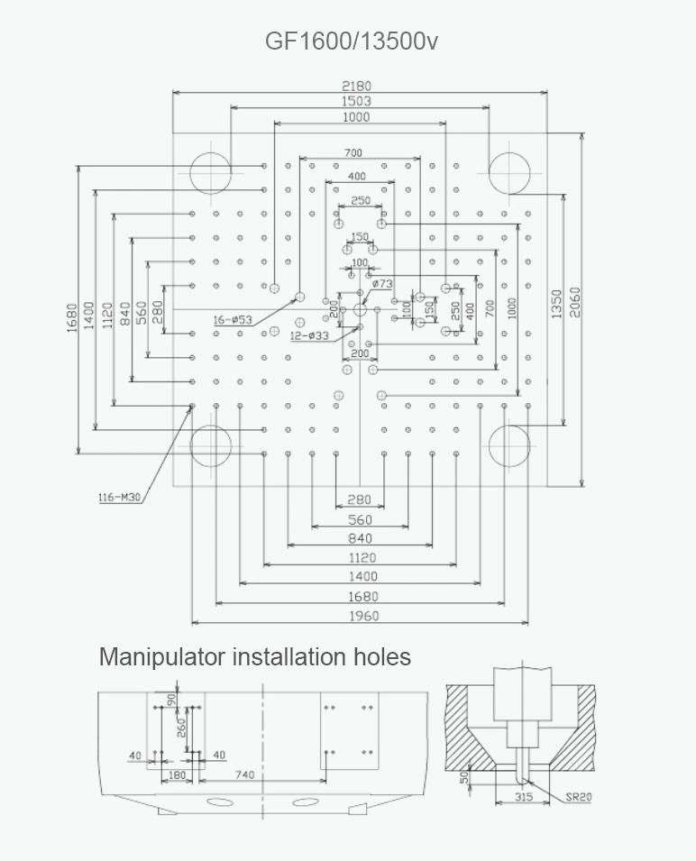 GF1600jeh Automatic Plastic Chair Making Machine Injection Molding
