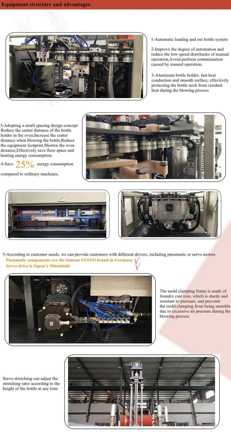 Pet 5 Gallon Plastic Bottle Machinery Automatic Blow Molding Machine