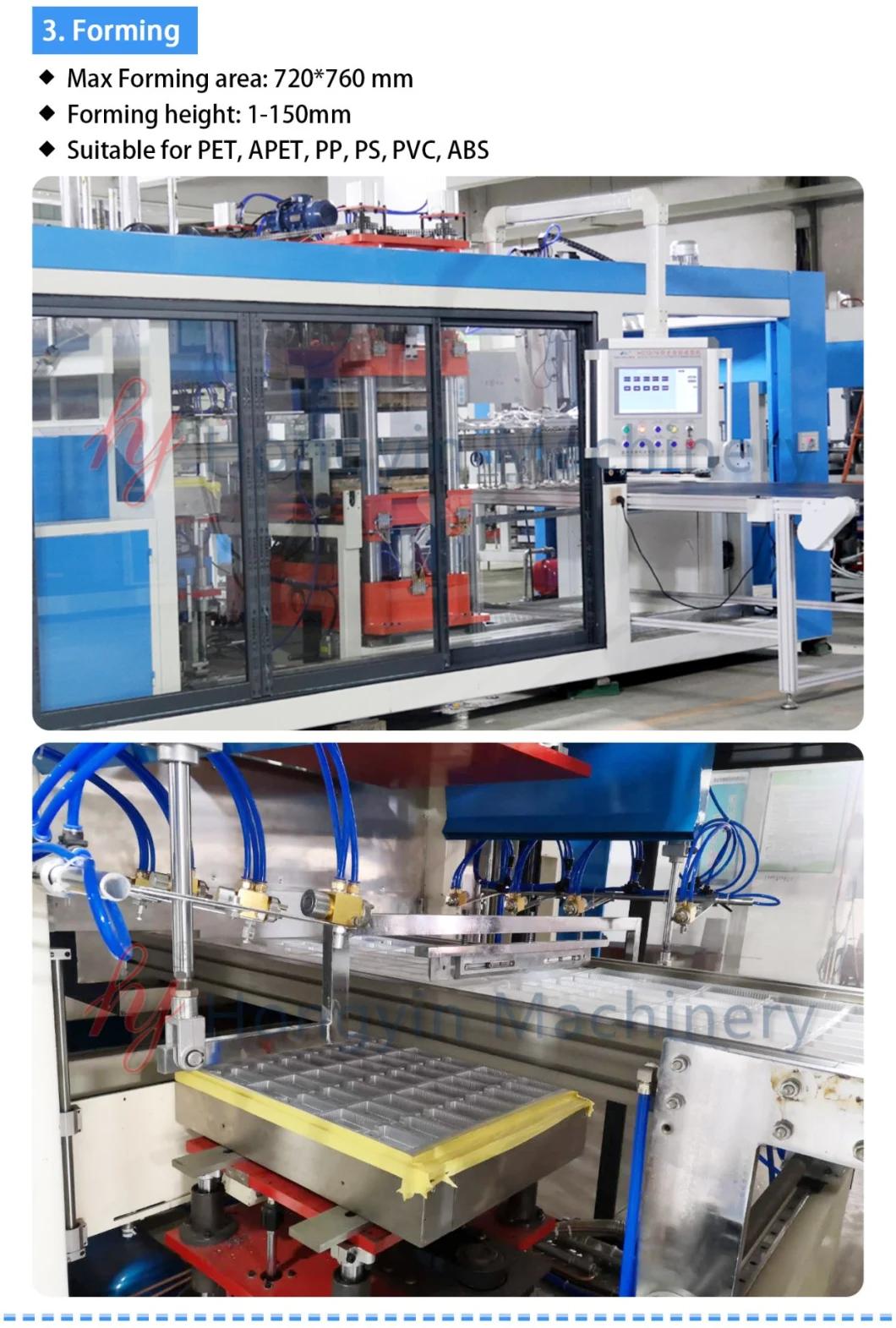 Full Automatically Plastic Containers Production Line Vacuum Molding Machine