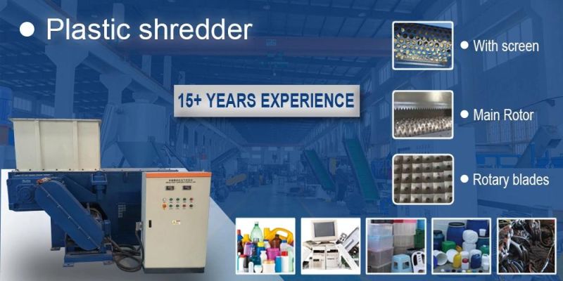 Plastic Pipe Shredder PP PE Lumps Single Shaft Shredder