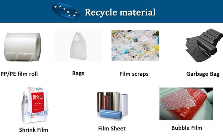 PP and PE Waste Plastic Film Recycling Granulator with Compactor