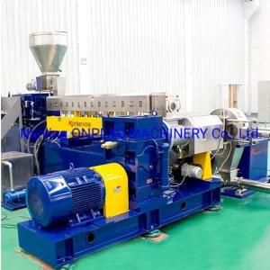 Twin Screw Extruder PVA+Corn Starch Biodegradable Plastic Compounding Machine with Air ...