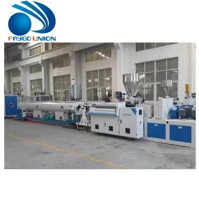 Plastic Machinery High Extruding Speed Dual-Strand PVC Pipe Production Line