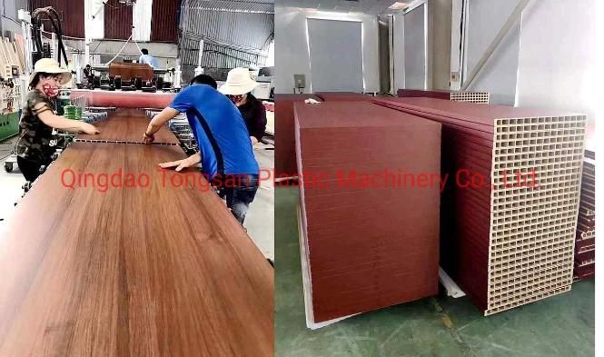 Turnkey Wood Plastic PVC WPC Door Making Machine / Wood Plastic WPC Machine