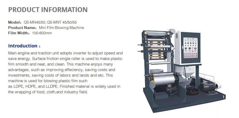 100mm-600mm Mini Small Size PE Biodegradable Film Blowing Machine