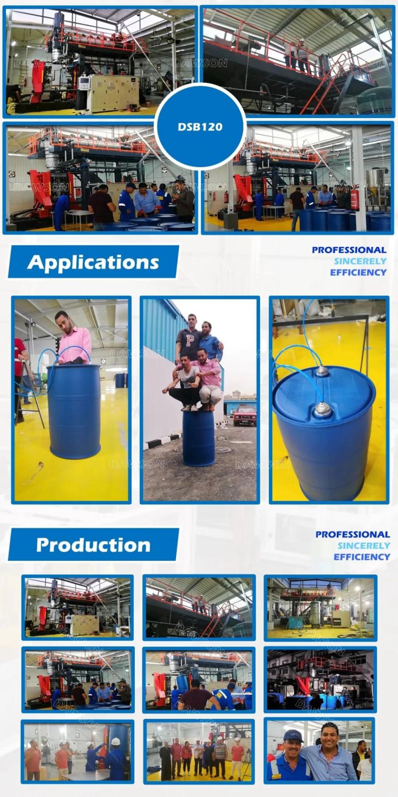 200L Chemical Bottles Automatic Blow Molding Machine