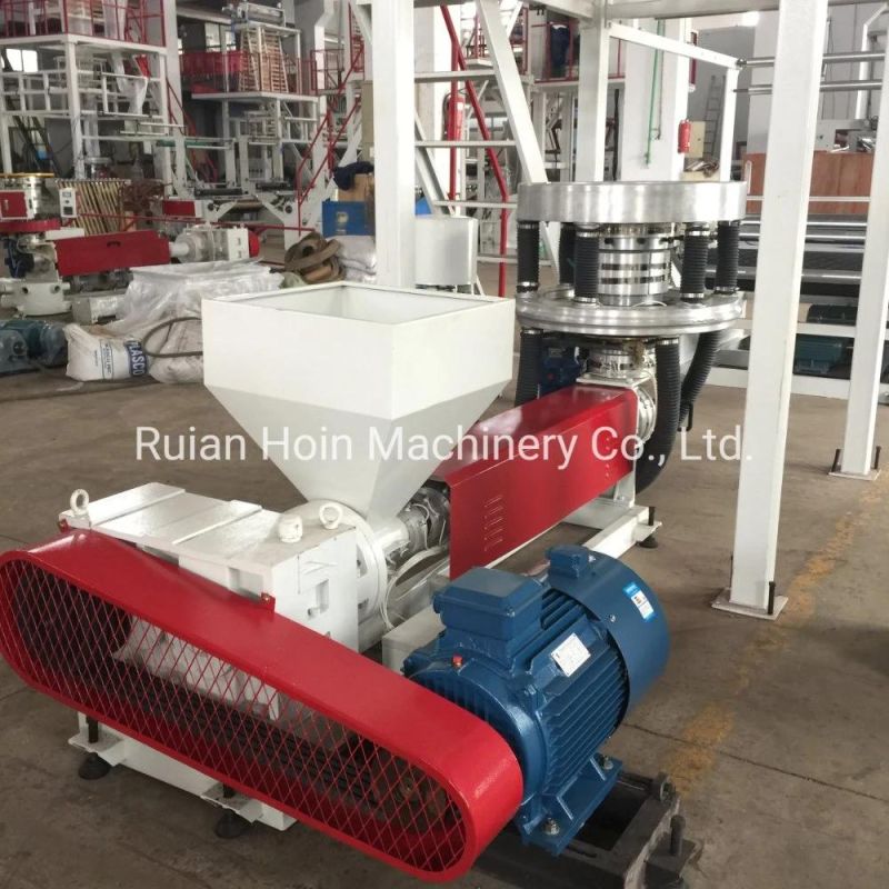 LDPE LLDPE Rotary Die Head Blown Film Machine with Double Winder