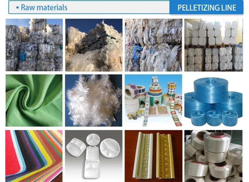 PS Plastic PE Films Recycled PP Scraps Extrusion Melting Single Double Screw Die Head Plastic Pelletizing Extrusion Extruder Machine
