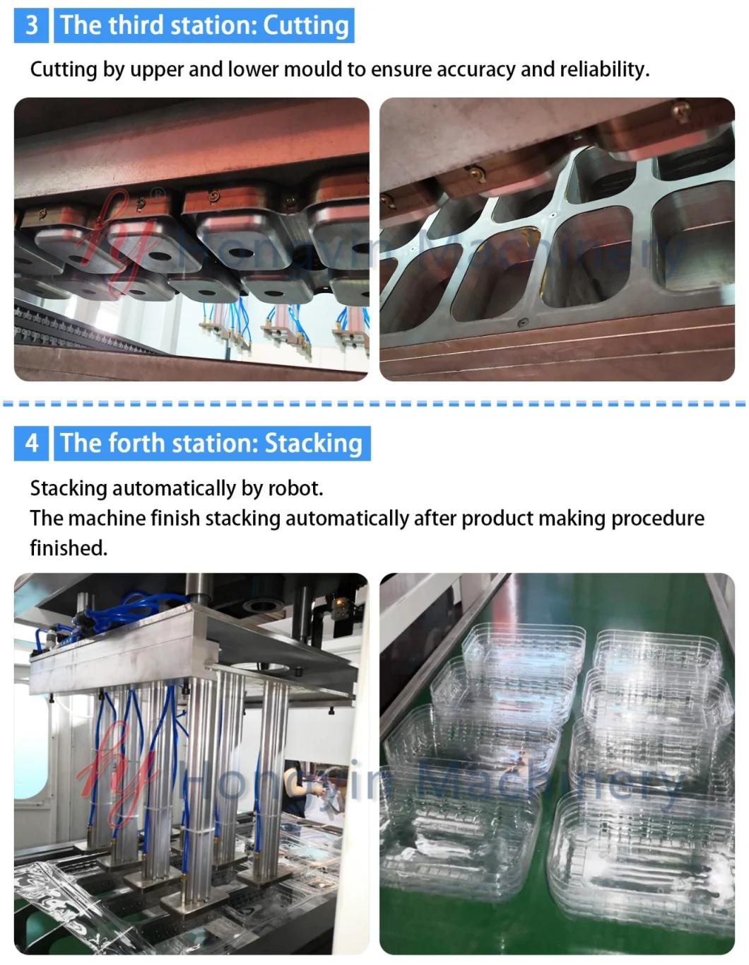 High Quality Full-Auto Disposable Pet Box Making Machine Stacking Automatically