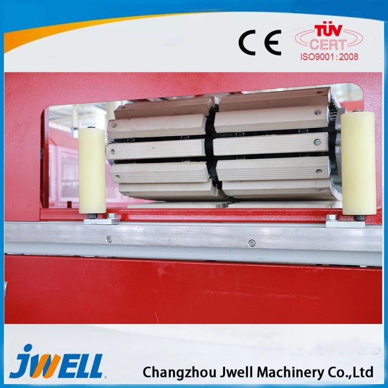 Jwell Plastic WPC PVC Spc/PVC Decoration Floor/Decking//Board/Wallboard Fence Easy Assemble Portable Extruder Making Machine
