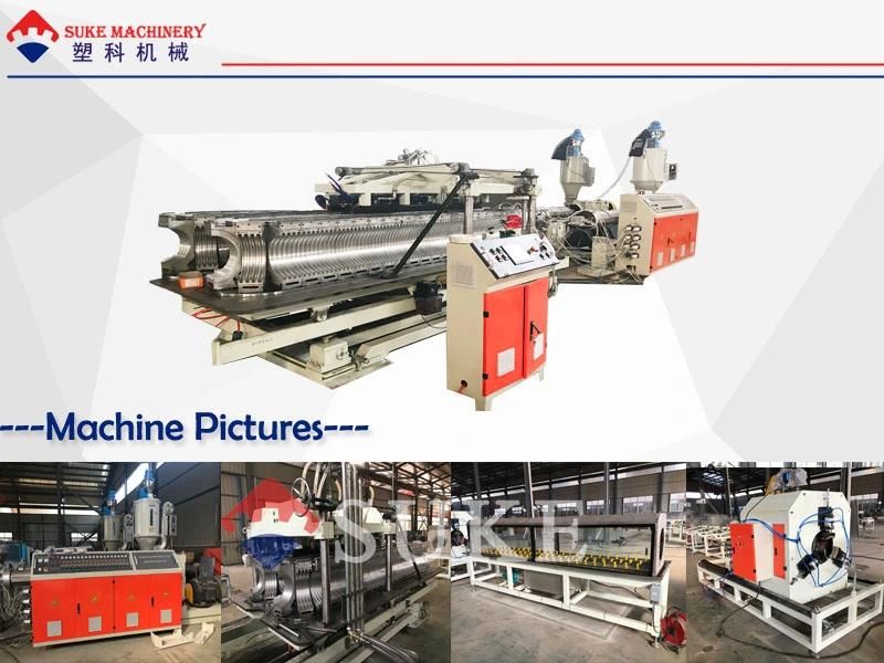 PE/HDPE/LDPE Electrical Conduit Drain Corrugated Pipe Extrusion Making Machine