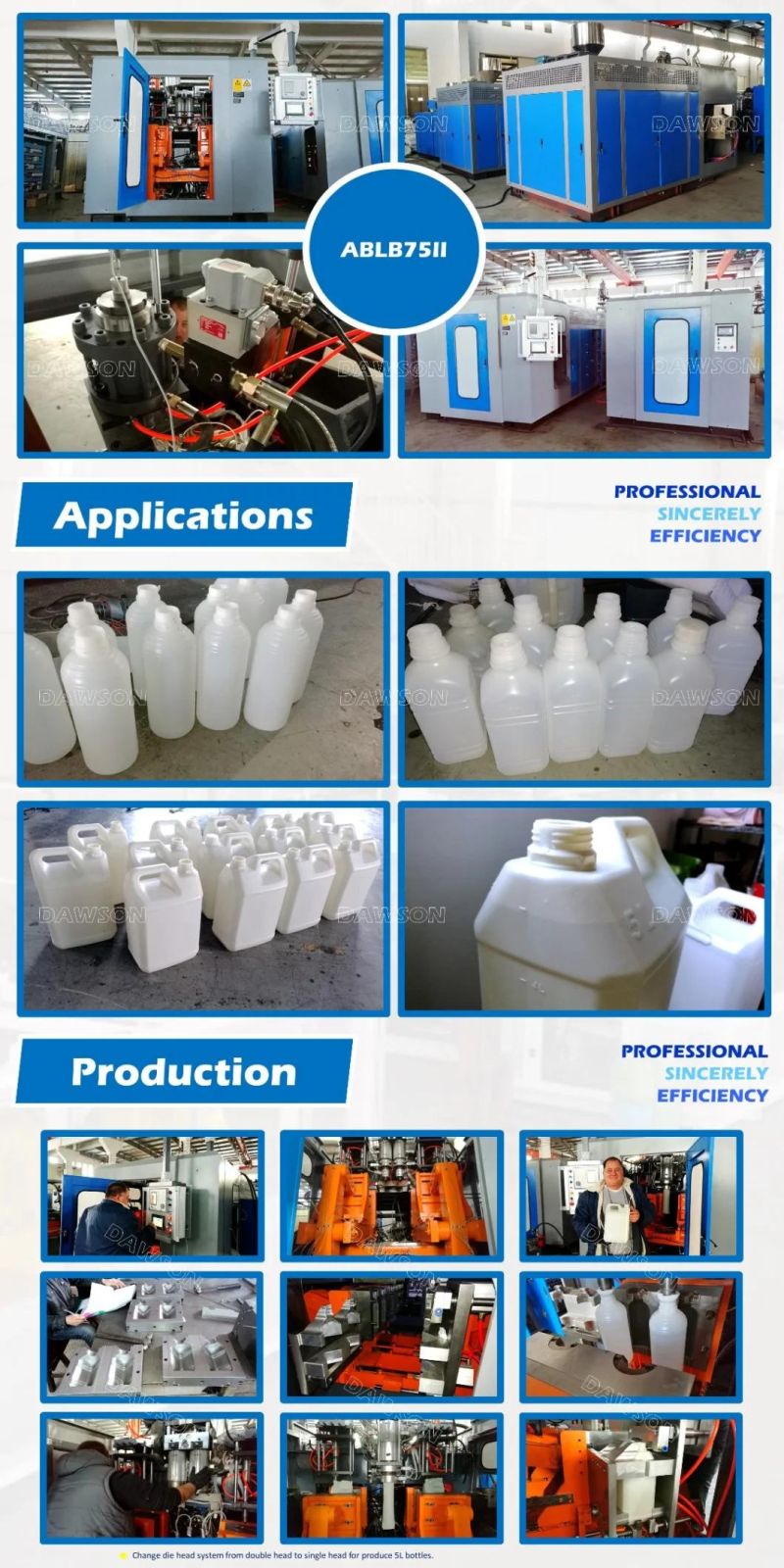 5L Lubricant Bottles Blow Molding Machine with Auto Deflashing
