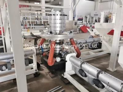 1500mm LDPE HDPE Three Layer Coextrusion Film Blowing Machine with Rotary Die Head
