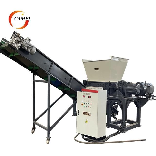Waste Plastic Paper Shredder Double Shaft Shredding Recycling Machine