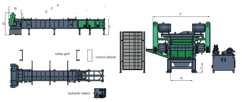 Large Diameter HDPE PP PVC Pipe Plastic Crusher Shredder